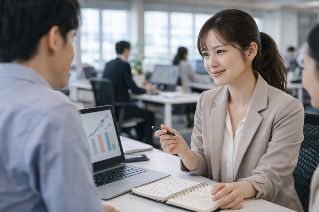 人と関わる仕事に向いている女性のイメージ