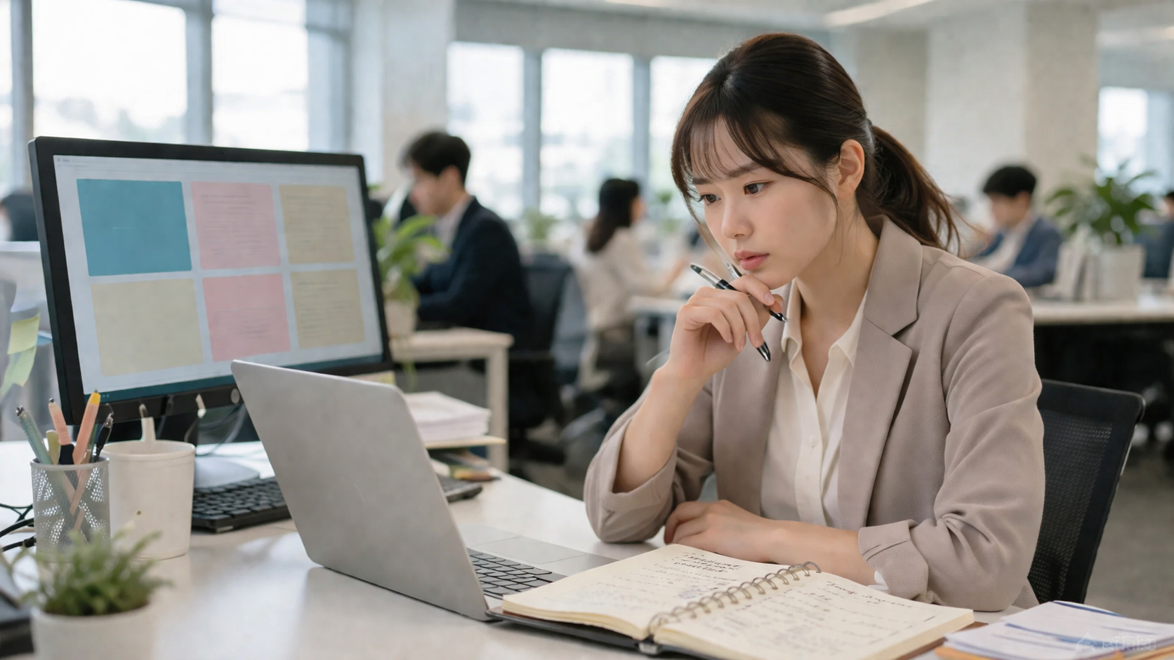 介護職に転職するか悩む女性のイメージ